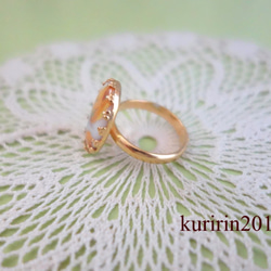 ☆Vintage☆Yellow rose ring♪ 4枚目の画像