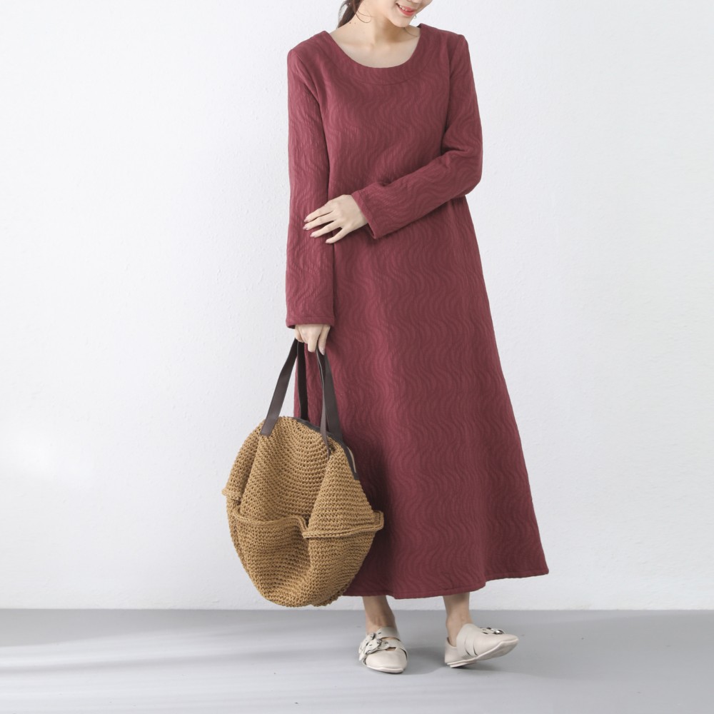 【即納】在庫sale コットン　Aライン　ロングワンピース ♪オーダーサイズ可