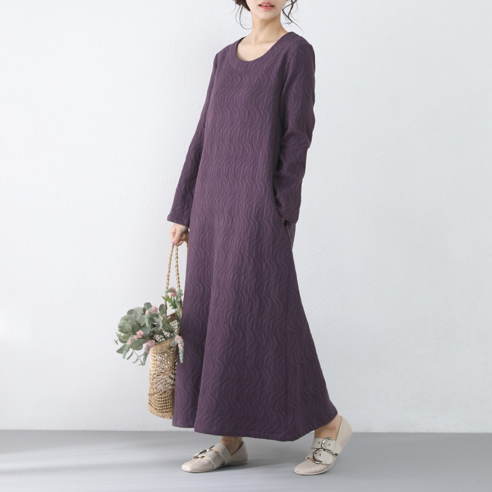 【即納】在庫sale コットン　Aライン　ロングワンピース ♪オーダーサイズ可