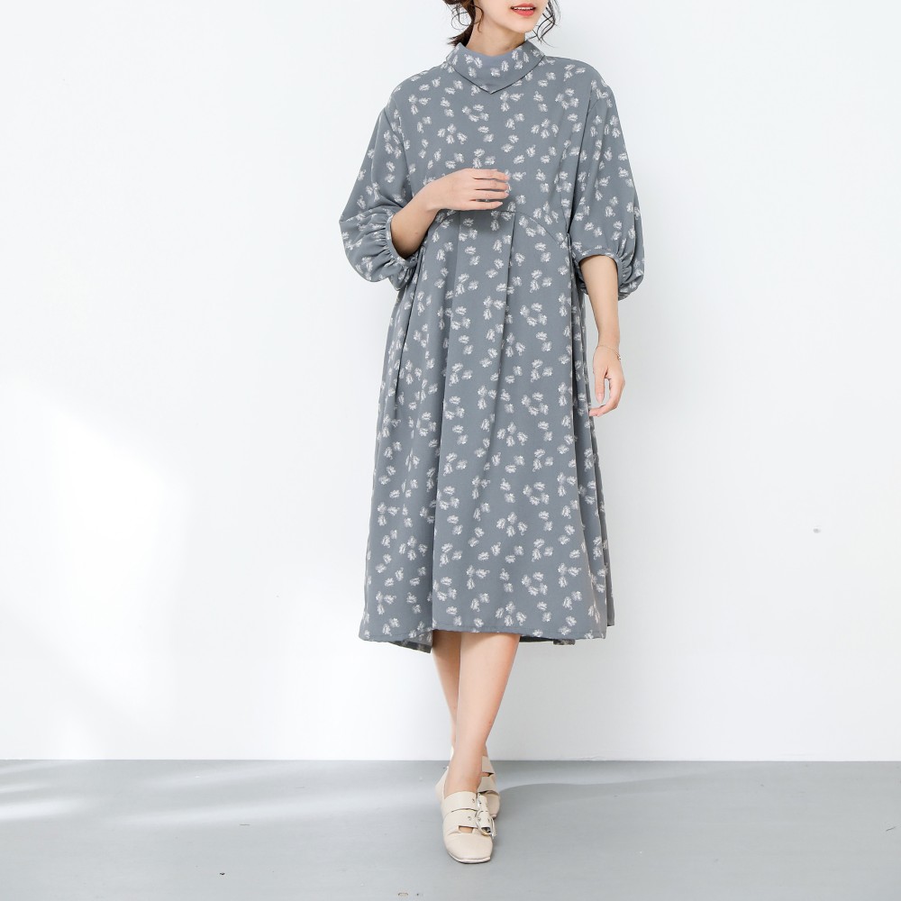 裾上げ無料♪サイズオーダー可♪花柄　シフォン　リボン　ワンピース （10）