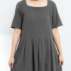 【即納】（再販×210）26色展開 コットン　ラグランスリーブ　プリーツ　ロングワンピース ♪オーダーサイズ可 5枚目の画像