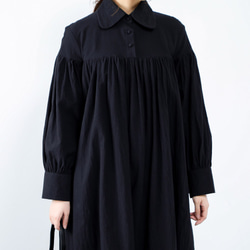 (再販×25)26色展開　コットン ふんわり　キャザー　ゆったり　ロングシャツワンピース　♪オーダーサイズ可 9枚目の画像