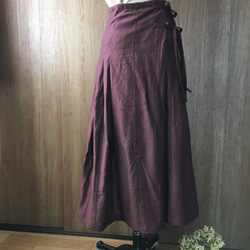 タック巻きスカート   ロング丈 1枚目の画像