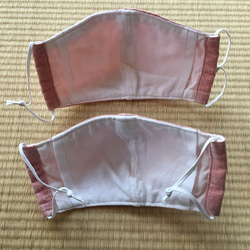 夏マスク 子供用立体裁断 パタンナー作製 2枚セット ガーゼ4層構造 ゴム付き 3枚目の画像