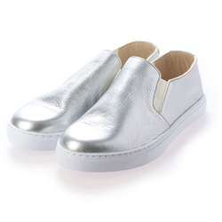 [使用國產真皮] Slip-on silver Leather 2022 秋冬鞋 日本製造 國產材料 *定做* 第1張的照片