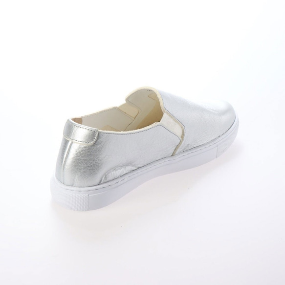 [使用國產真皮] Slip-on silver Leather 2022 秋冬鞋 日本製造 國產材料 *定做* 第3張的照片