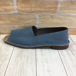 降價樣品產品前開口L-cut鞋涼鞋藍色23.5cm 第3張的照片