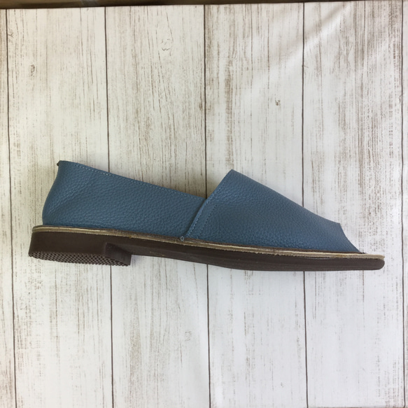 降價樣品產品前開口L-cut鞋涼鞋藍色23.5cm 第5張的照片