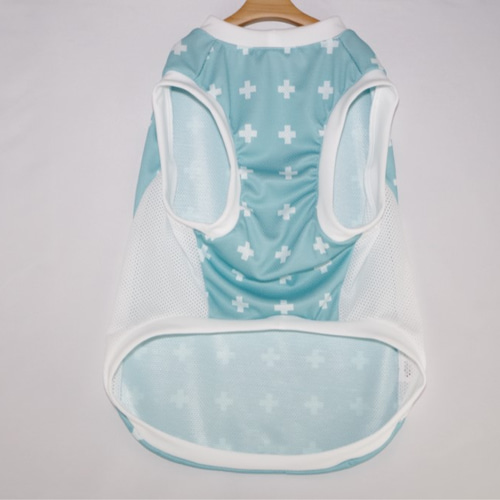 犬服 ハンドメイド 濡らしてひんやり♪カラフルドットのワンピース