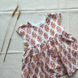 女童假袖上衣-handblock tiny floral (size 110) 第2張的照片