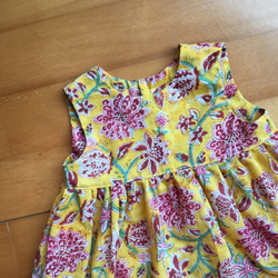 女童背心洋裝 yellow Sanganeri (接單訂製 size 90-130) 第3張的照片