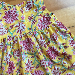 女童背心洋裝 yellow Sanganeri (接單訂製 size 90-130) 第4張的照片