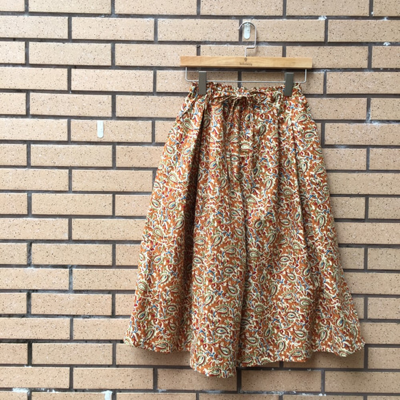 2018秋 女裝闊裙褲 kalamkari paisley print 第2張的照片
