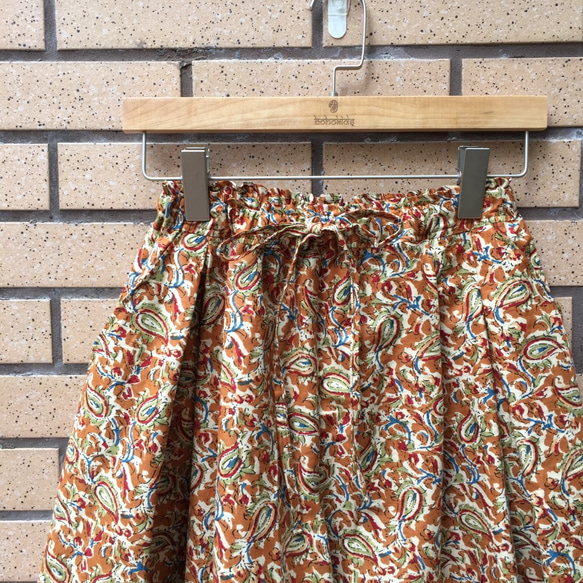 2018秋 女裝闊裙褲 kalamkari paisley print 第3張的照片