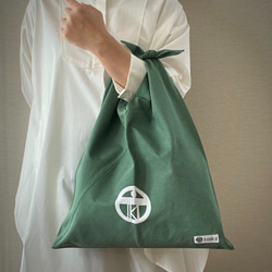 【casual eco bag】エコバッグを超え普段使いもできるあずま袋_カーキ 2枚目の画像