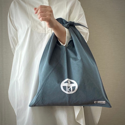 【casual eco bag】エコバッグを超え普段使いもできるあずま袋_グレー 2枚目の画像