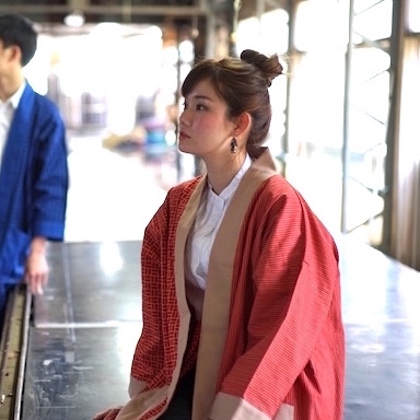 【職人手染め生地で作り上げる羽織】equinox 「akane」