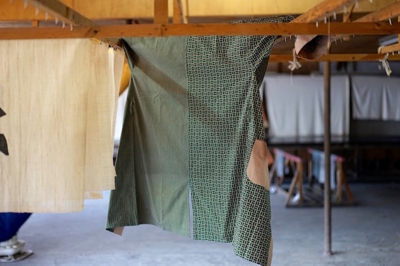 【職人手染め生地で作り上げる羽織】equinox 「matsuba」 5枚目の画像