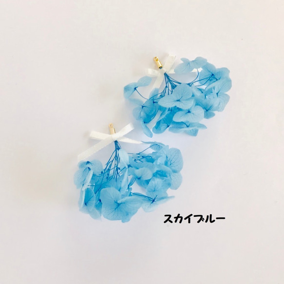 紫陽花とパールの2WAYピアス ～初夏の持ち物2019～ 5枚目の画像