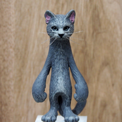 オリジナルねこフィギュア【The Cat】ロシアンブルー（完売） 2枚目の画像