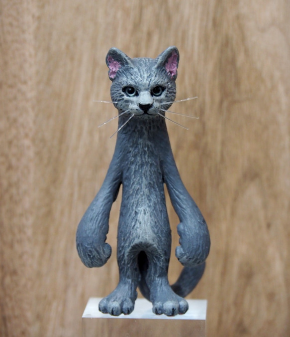 オリジナルねこフィギュア【The Cat】ロシアンブルー（完売） 2枚目の画像