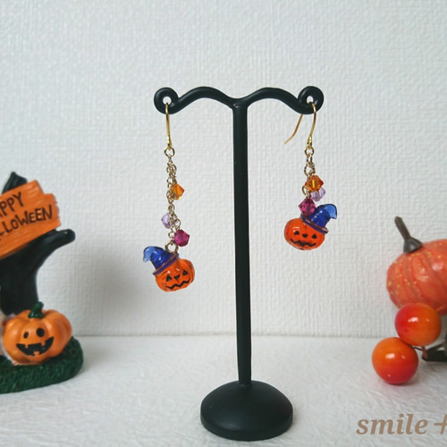 ハロウィン パンプキン mini ピアス / イヤリング ピアス（フック