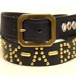 ☆ROCKA BILLY☆ハンドメイド/スタッズベルトW36