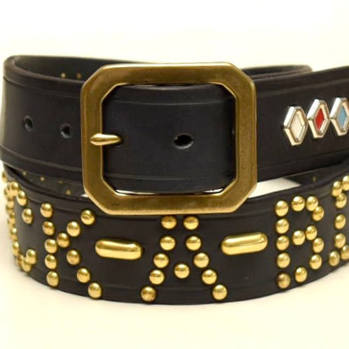 ☆ROCKA BILLY☆ハンドメイド/スタッズベルトW36