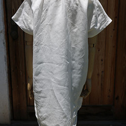 フロントギャザー半袖チュニック：白 4枚目の画像