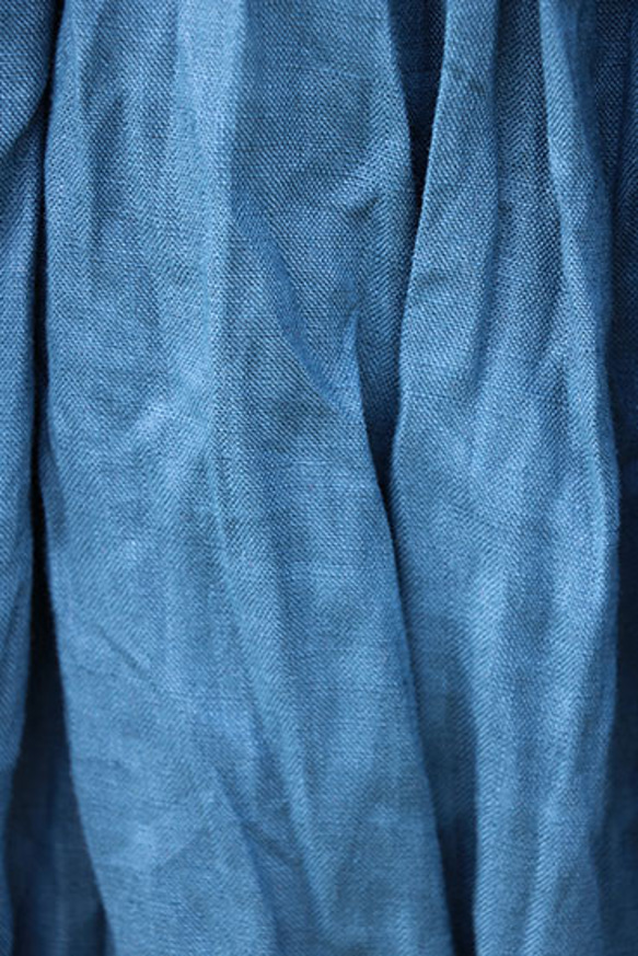 ギャザースカート：青 4枚目の画像