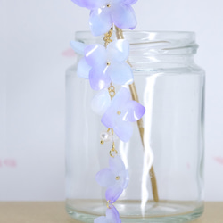 2way紫陽花かんざし♥紫陽花の涙 -青紫色- 4枚目の画像