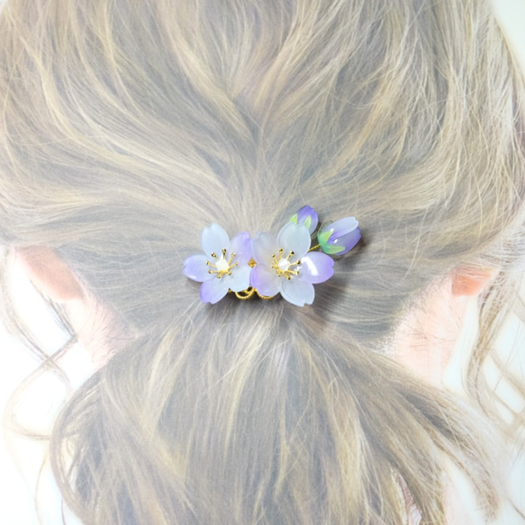 桜蕾ポニーフック♥自分だけの春を待つ -青紫色- 4枚目の画像