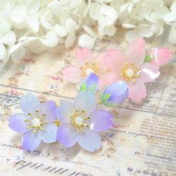 桜蕾ポニーフック♥自分だけの春を待つ -青紫色- 6枚目の画像