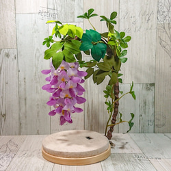 籐のランプ　花置きつき 藤の花ランプ スタンドライト・テーブルランプ あいろいろ 通販