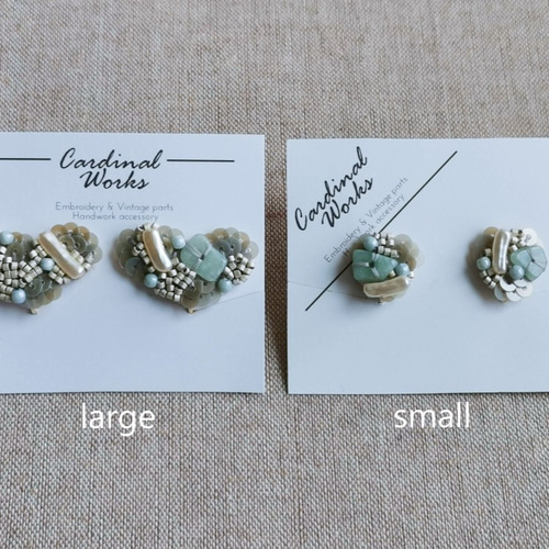 1619】グリーン スパンコール ハンドメイド アクセ ピアス