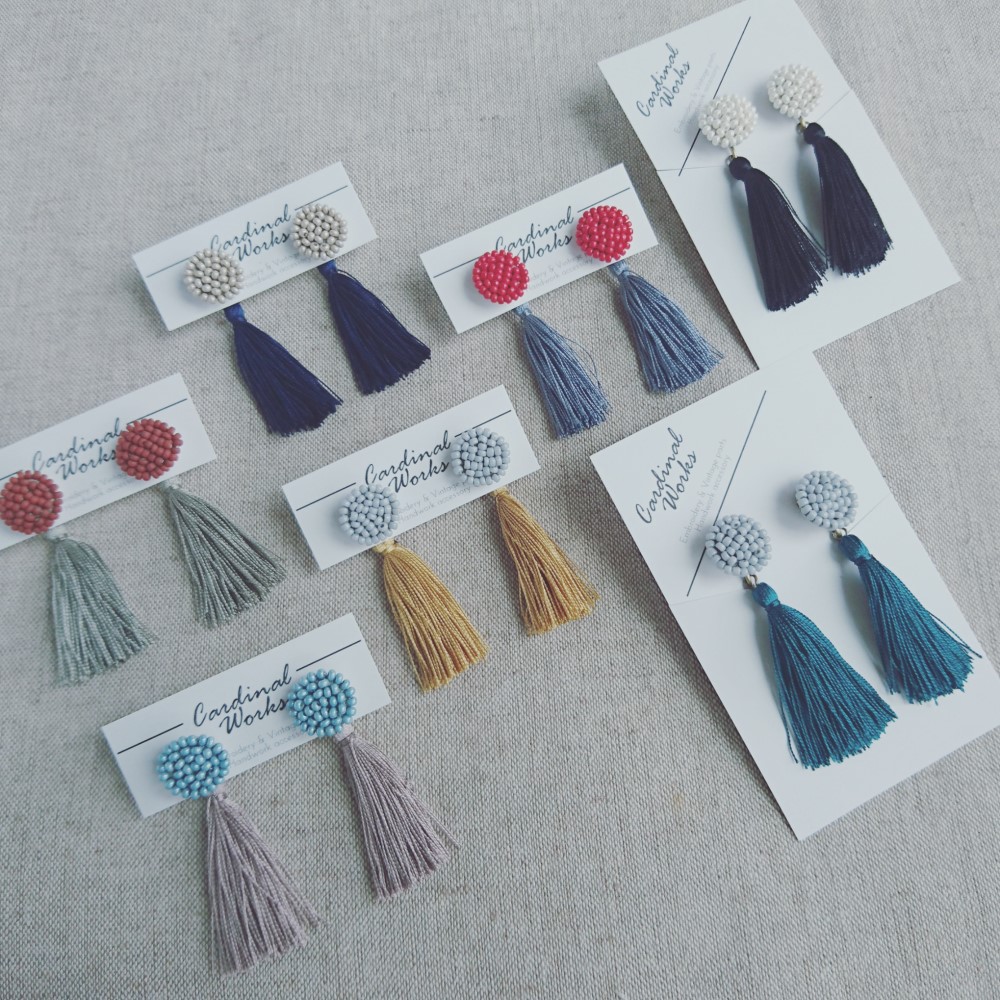 Item No.631（刺繍ピアス・イヤリング/受注制作）