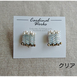 Item No.347（刺繡無環耳環/定做） 第5張的照片