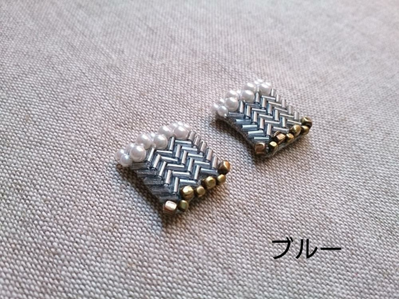 Item No.347（刺繡無環耳環/定做） 第2張的照片