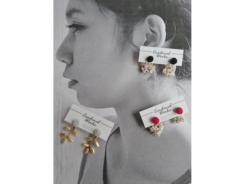 Item No.719（小粒刺繍ピアス/受注制作）