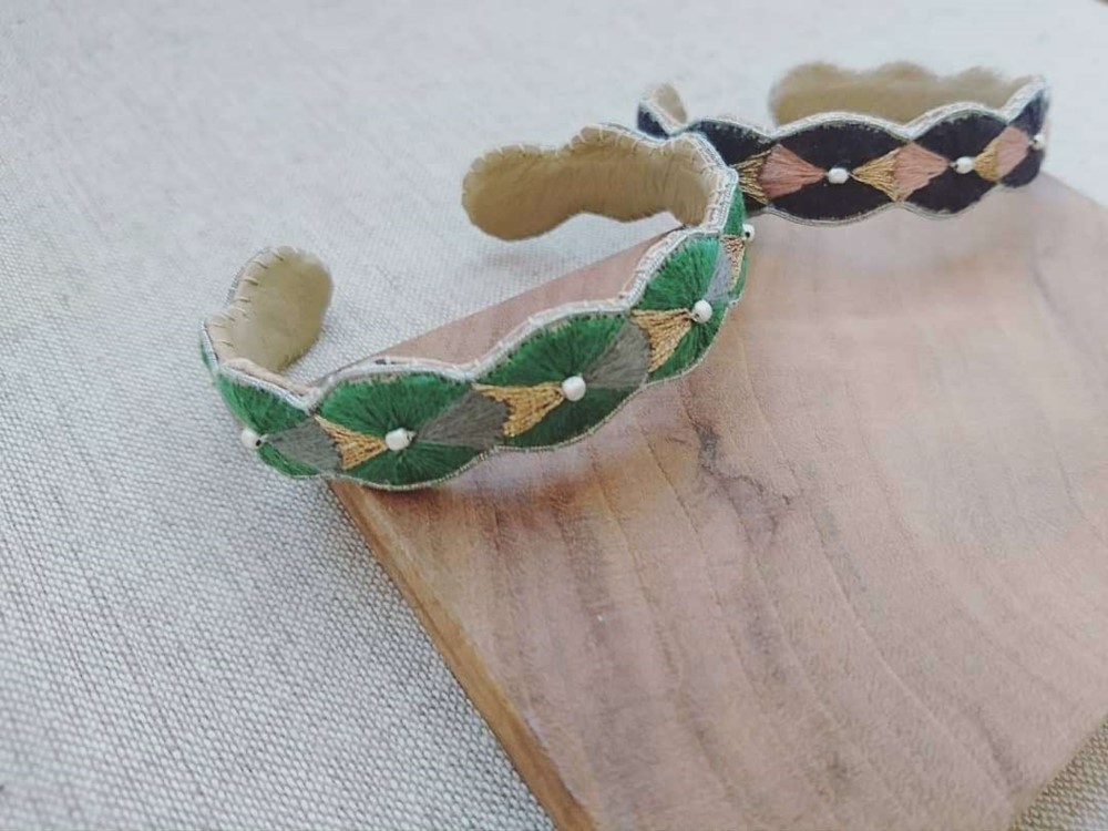 Item No.735(刺繍バングル/受注制作)