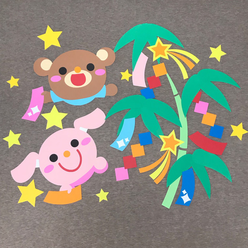 ♥A*B♡ひまわり飾り。ひまわりうさぎちゃん*♡可愛い七夕飾り*♡♥ ひまわり壁面 壁面飾り 夏の壁面 7月 8月 ひまわり くま うさぎ
