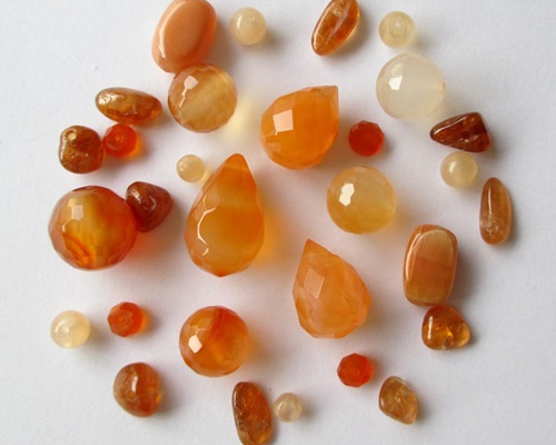 天然石 カラーアソートパック オレンジ系 セットA （ai-0344） 天然石