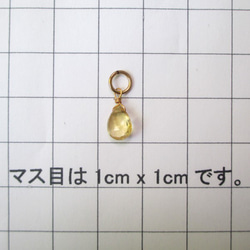 14KGF　[天然石チャーム]　シトリン　ペアシェイプ（ai-0387） 3枚目の画像