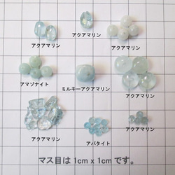 天然石  カラーアソートパック　ブルー系　セットE　（ai-0397） 2枚目の画像