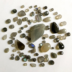 天然石  プレミアムカラーアソートパック グレー セットB （ai-0475） 1枚目の画像