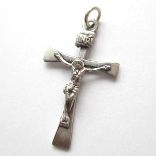 シルバー９２５ハンドメイドクロス チャーム(クロス）1個 シルバー925パーツ - 銀石[GINSHI]