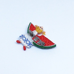 CUTOUT PINS / カットアウト・ピンズ　「WATER MELON」レッド 2枚目の画像