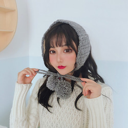 イヤーマフ 猫耳 かわいいニット帽 ニット帽・ビーニー いちごさん
