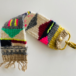北欧手織りのキーホルダー・バッグチャーム　 3枚目の画像