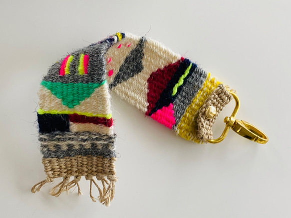 北欧手織りのキーホルダー・バッグチャーム　 3枚目の画像
